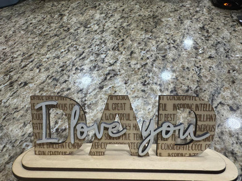 "Dad I Love You" Artwork Gift