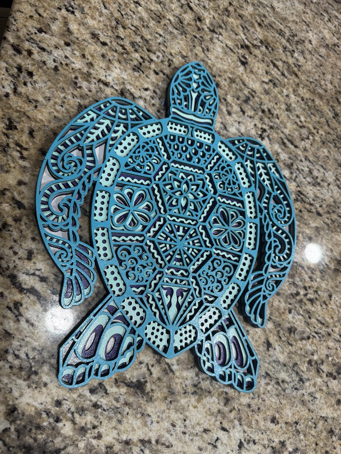 Custom 4 Layer Turtle Wall Art