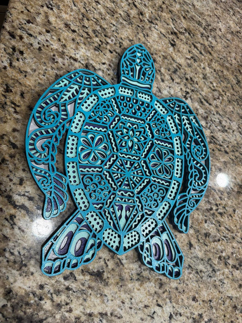Custom 4 Layer Turtle Wall Art