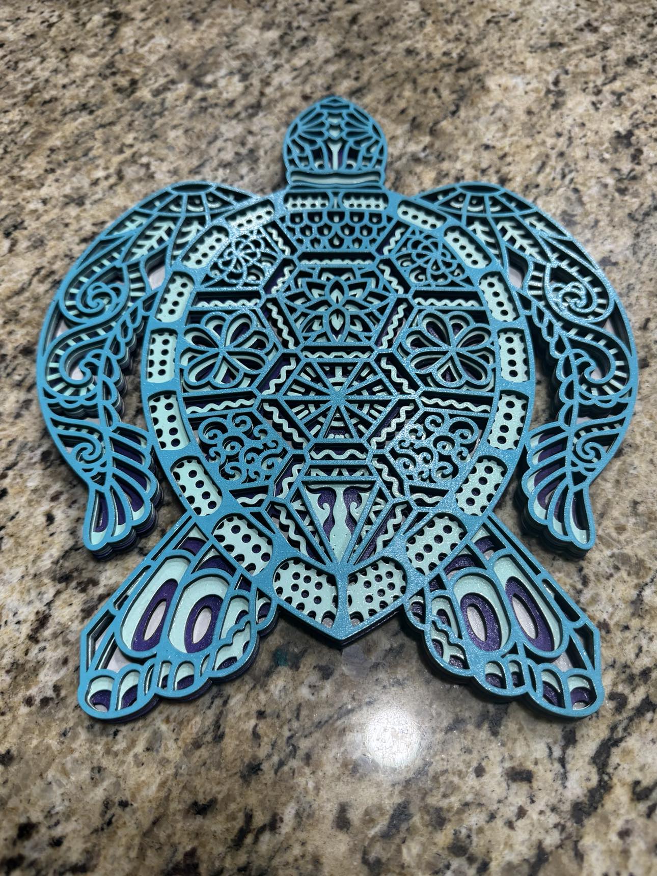 Custom 4 Layer Turtle Wall Art