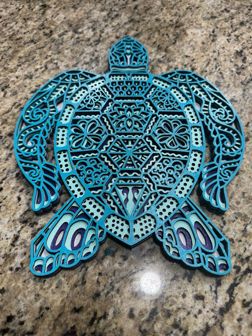 Custom 4 Layer Turtle Wall Art