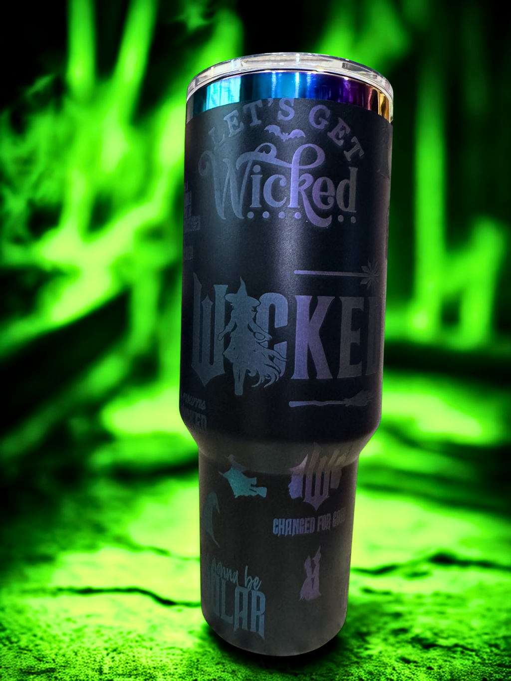 Wicked Themed 40 oz Laser Engraved Tumbler