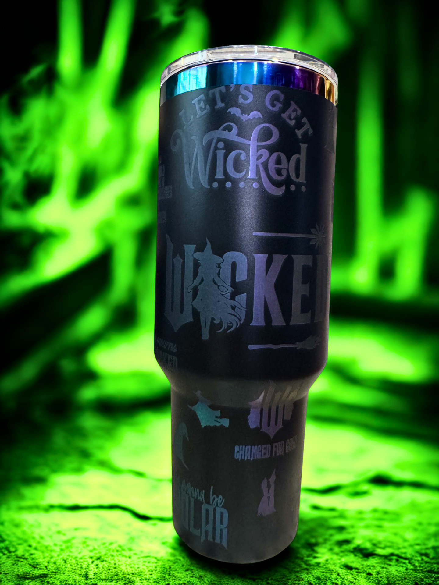 Wicked Themed 40 oz Laser Engraved Tumbler
