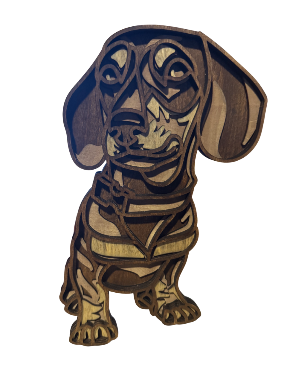 Multi-layered Dachshund Mandala Decor