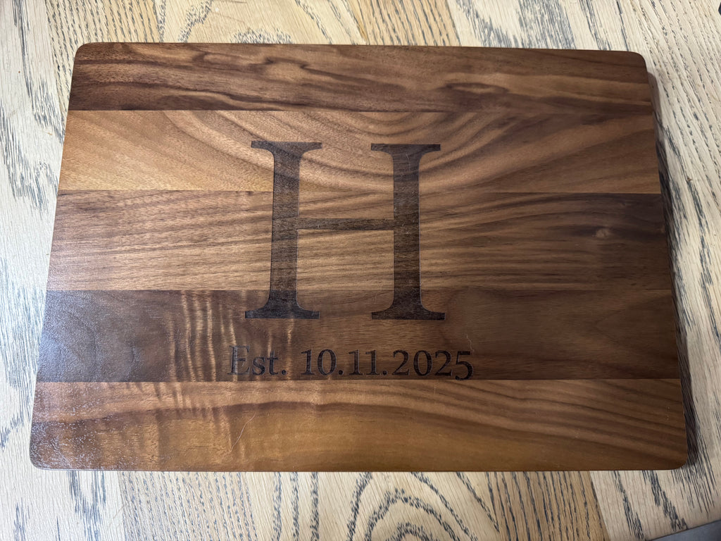 Customizable Walnut Cutting Board for Custom Engraving